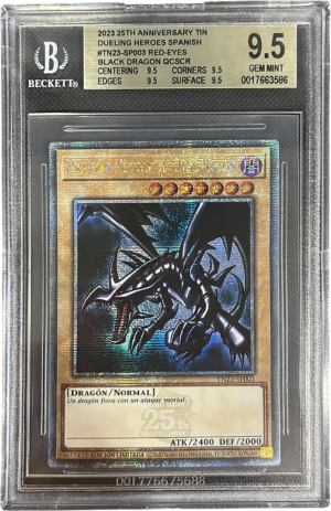 Dragón negro de ojos rojos Beckett 9.5