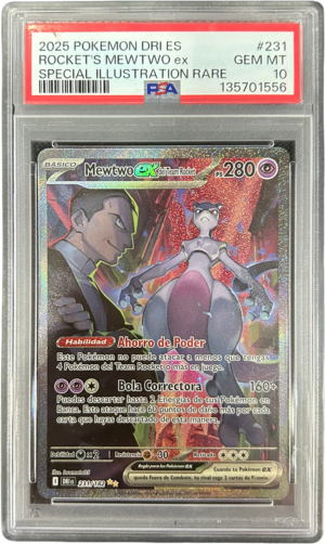 Mewtwo ex del Team Rocket PSA 10