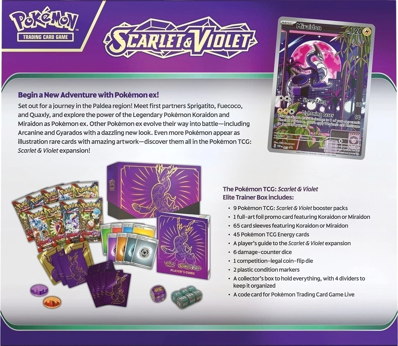ETB - ESCARLATA Y PURPURA - MIRAIDON (LILA) - Imagen 2